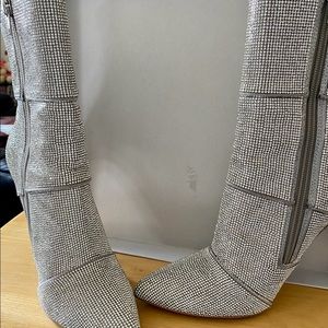 Rhinestone High Heel Booties